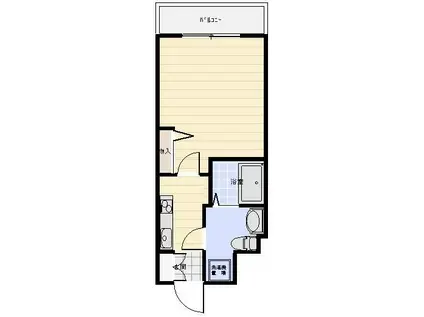 センテナリオK(1K/3階)の間取り写真