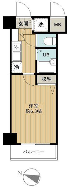 フェニックス椎名町(1K/6階)の間取り写真