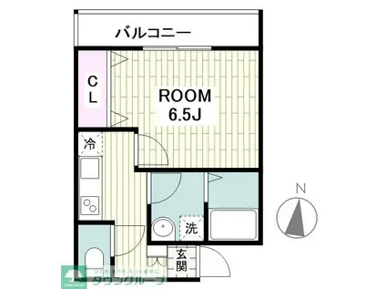 フルセイル南町田II(1K/3階)の間取り写真