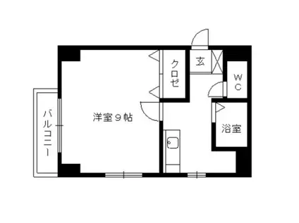 ルエ・メゾン・ロワール久留米(1K/2階)の間取り写真