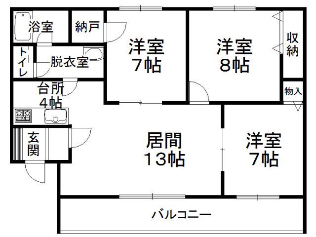パステル161(3LDK/2階)の間取り写真