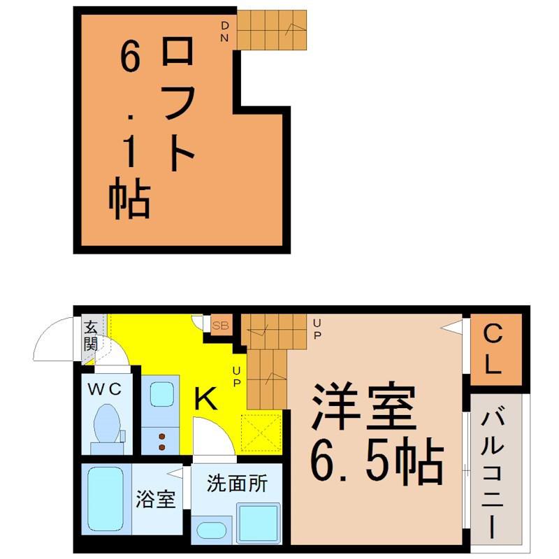 LEAP STYLE TH(1K/1階)の間取り写真