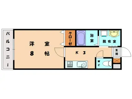 シーサイド三苫センタービル(1K/4階)の間取り写真