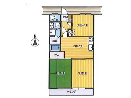 シャトレー澤宏(3DK/3階)の間取り写真