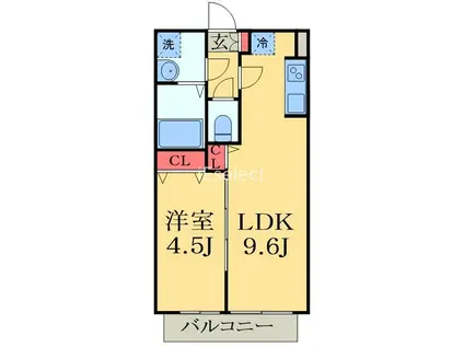 金太郎ヒルズ255(1LDK/6階)の間取り写真