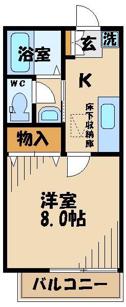 MAISON UNO(1K/1階)の間取り写真