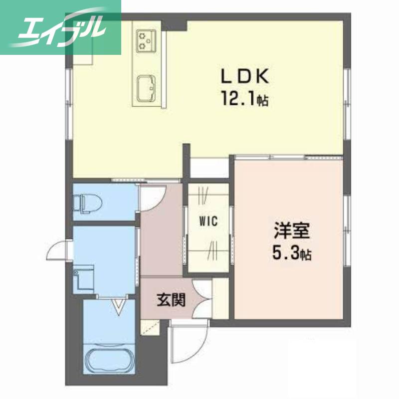 ドミールウエダ(1LDK/1階)の間取り写真