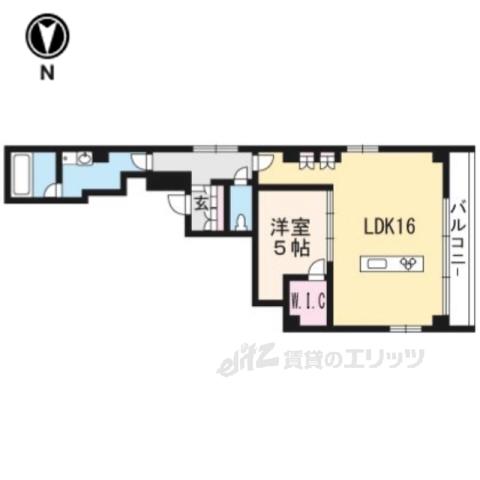 トレーシア堺町(1LDK/4階)の間取り写真