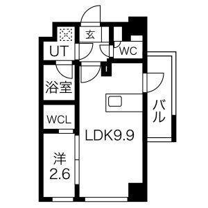 ビエネスタ向野(1LDK/4階)の間取り写真