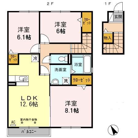 PRIOR(3LDK/2階)の間取り写真