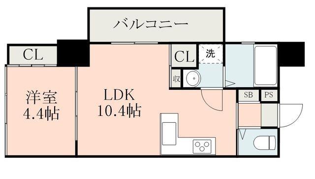 LANDMARK NISHIDAHONDORI(1LDK/3階)の間取り写真