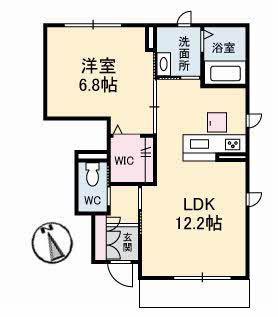 グラン・ノワ(1LDK/1階)の間取り写真