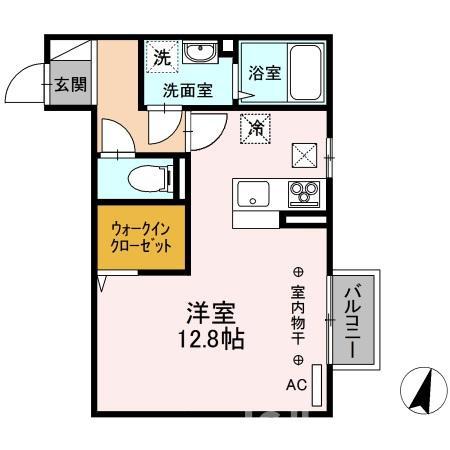 プレミアステイツA(ワンルーム/1階)の間取り写真