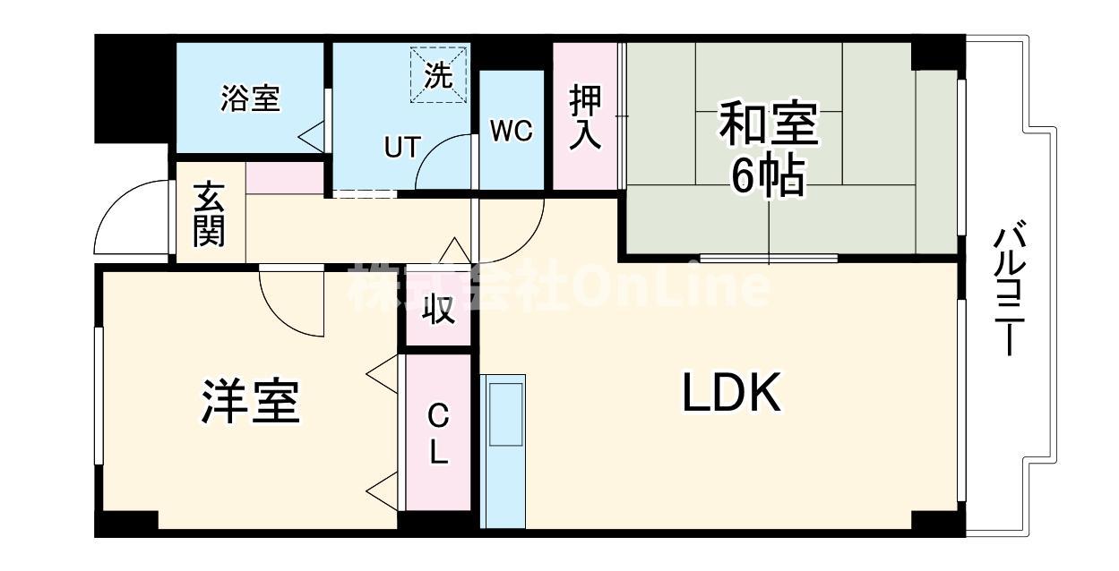 ハイツクレセント(2LDK/3階)の間取り写真