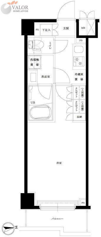 ルーブル横濱矢向(1K/6階)の間取り写真