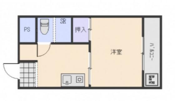 O.S東雲(1K/7階)の間取り写真