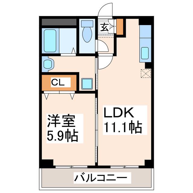 ピュアライフSAKURA(1LDK/2階)の間取り写真
