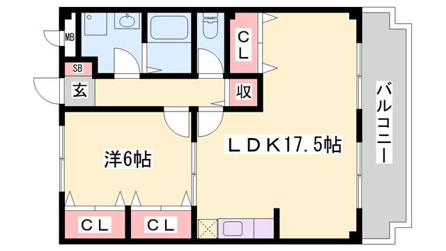 アネックスイースト(2LDK/3階)の間取り写真