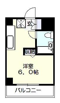 リアライズ浅間台(ワンルーム/2階)の間取り写真