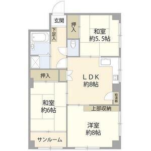 パールハイツ笹塚(3LDK/13階)の間取り写真