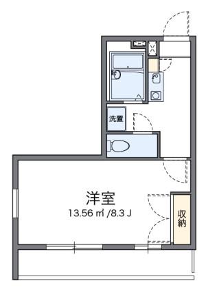 レオパレスみその(1K/1階)の間取り写真