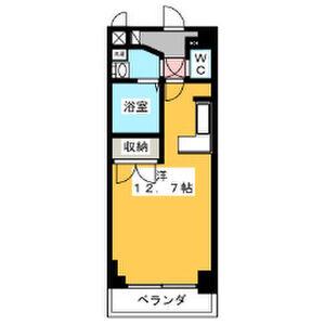 プレディアスタイル白川公園(ワンルーム/2階)の間取り写真