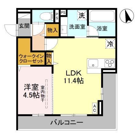 LE LIEN(1LDK/3階)の間取り写真