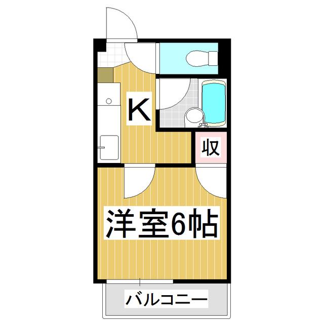 SURPLUS ONE恵比寿(1K/2階)の間取り写真