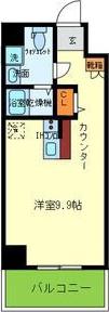 パウゼドーム前(ワンルーム/11階)の間取り写真