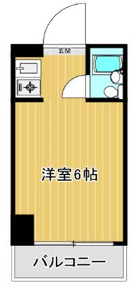 ラ・ビスタ(1K/5階)の間取り写真