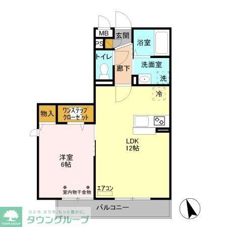 パークフラッツII(1LDK/1階)の間取り写真