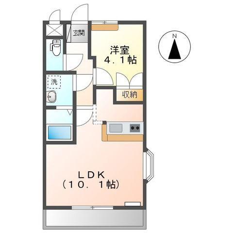 ケイ グランド(1LDK/1階)の間取り写真