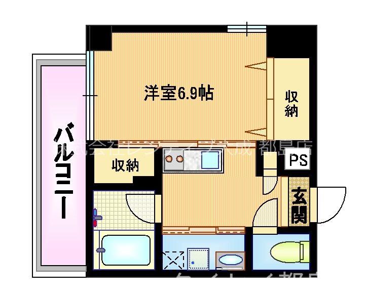 ドムス蒲生(1K/9階)の間取り写真