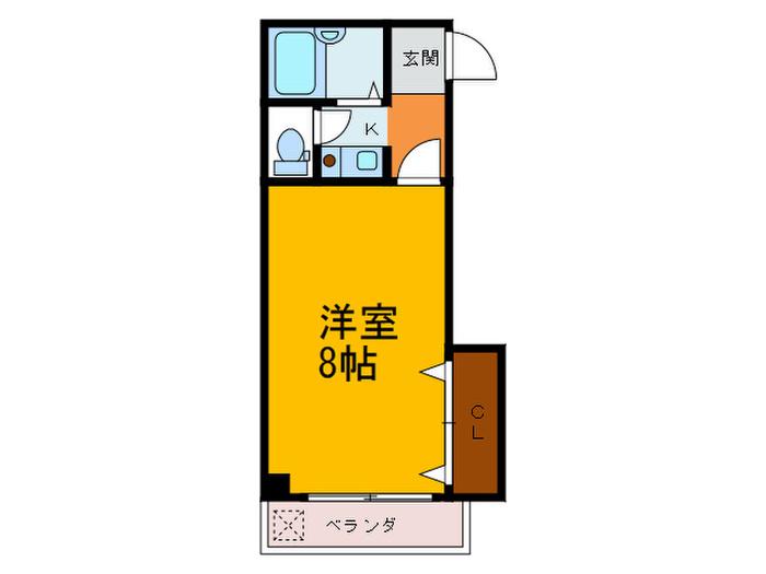 サンシャイン上汐(1K/5階)の間取り写真