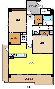 エポックイカイ(2LDK/6階)の間取り写真