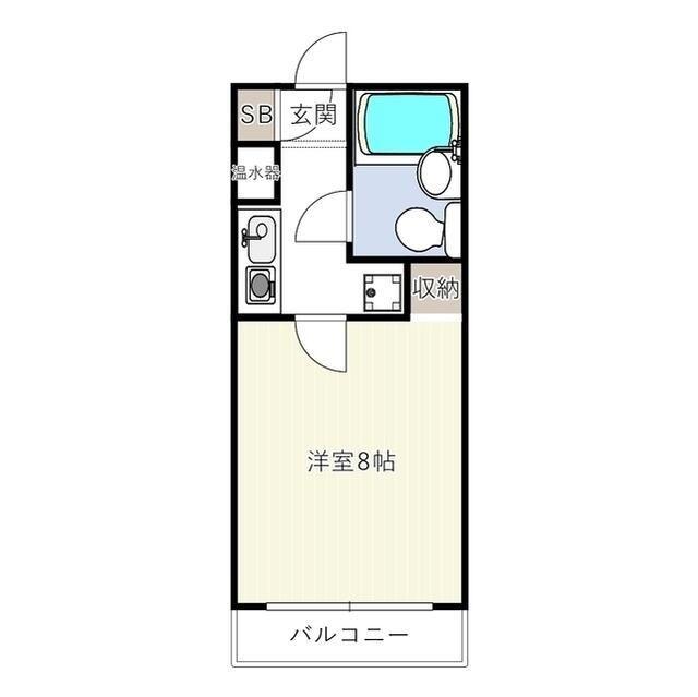 フローライト八王子堀之内(1K/4階)の間取り写真