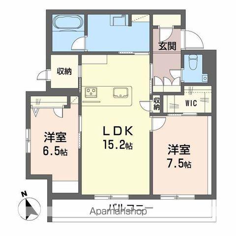 プレミアス赤坂けやき通(2LDK/3階)の間取り写真