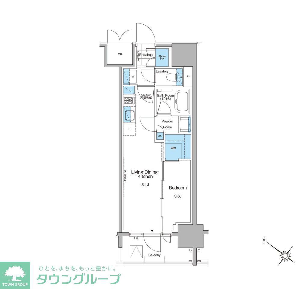 ルフォンプログレ西大井プレミア(1LDK/7階)の間取り写真
