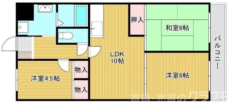 リヴィエール壱番館(3LDK/2階)の間取り写真