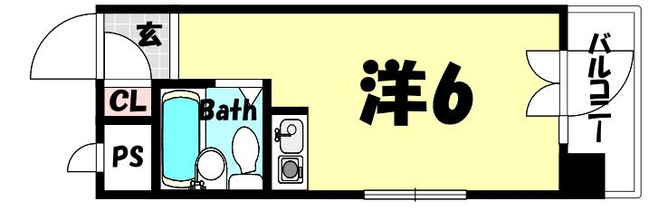 GSハイム元町(1K/11階)の間取り写真