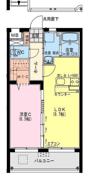 サンライズⅡ(1LDK/4階)の間取り写真