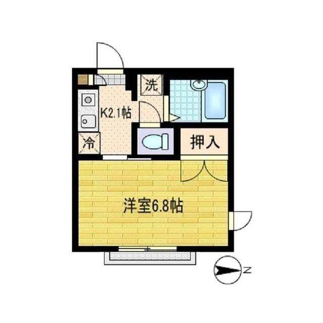 DIAS観音(1K/2階)の間取り写真