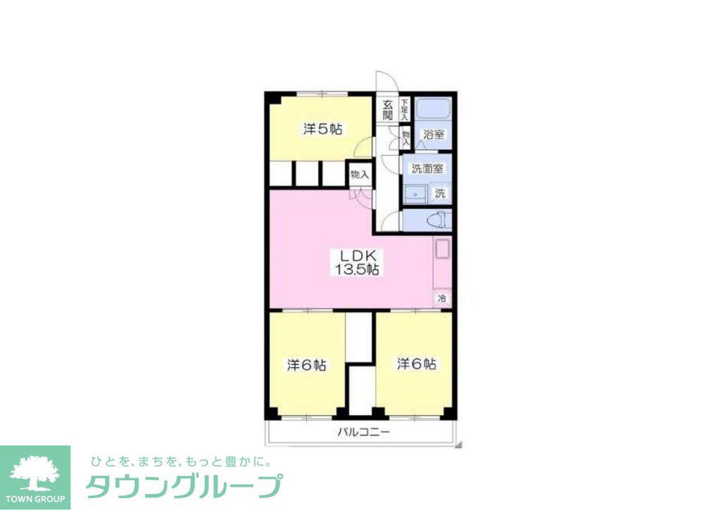 サンナップヒルズ関A2(3LDK/1階)の間取り写真