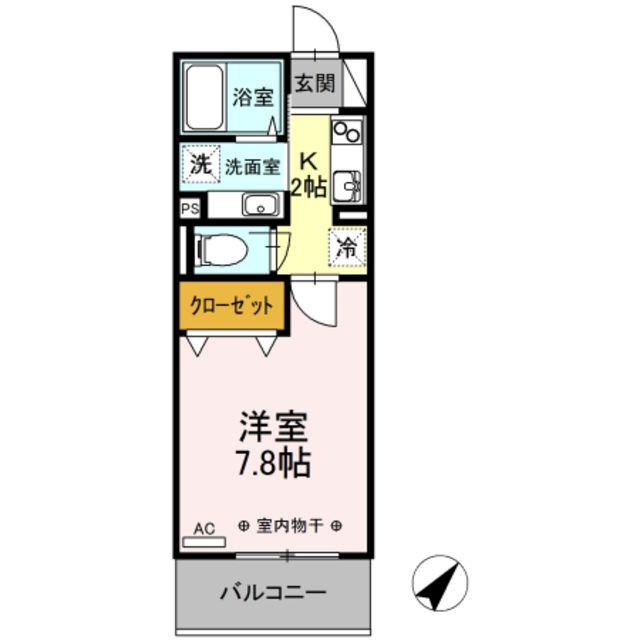 アイルグリーン(1K/3階)の間取り写真