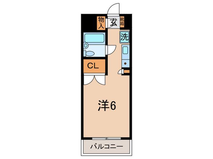 モナークマンション武蔵新城第2(ワンルーム/2階)の間取り写真