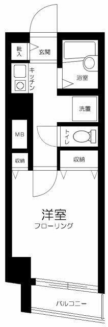 ヴェルステージ中野新橋(1K/3階)の間取り写真