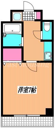 M-10 (1K/8階)の間取り写真