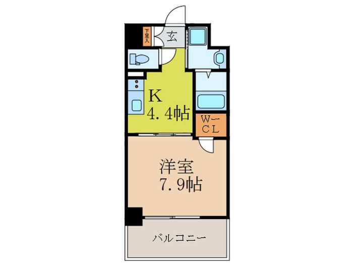 M`S COMFORT ESAKA(1K/8階)の間取り写真