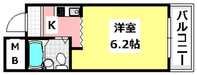 R・K・Aマンション(1K/3階)の間取り写真
