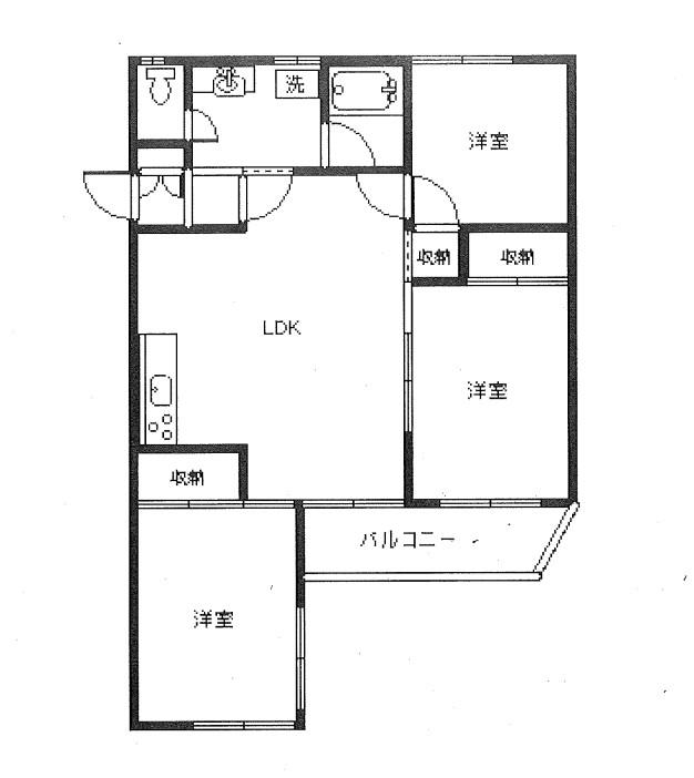 ヴィラ・スティタス(3LDK/3階)の間取り写真